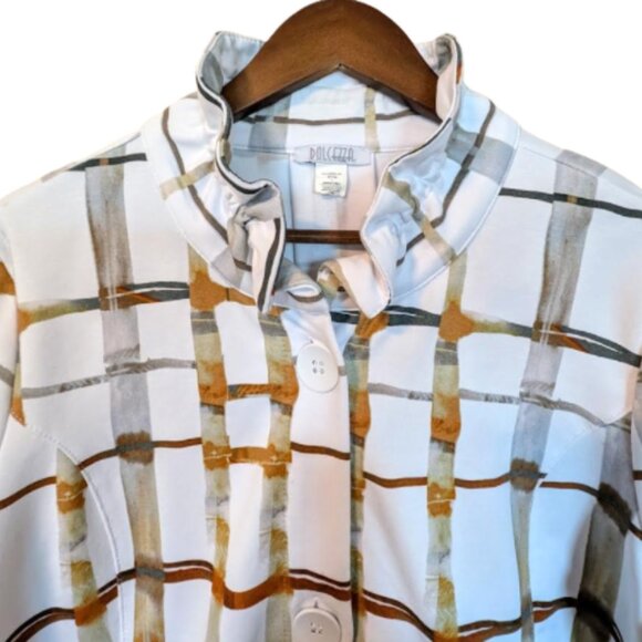 Simply Art by Dolcezza - Abstract Printed Button up Lightweight Jacket - Picture 2 of 9